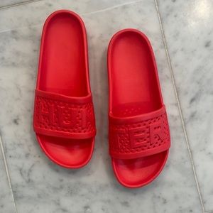 Hunter Bloom Algae Foam Slide Red NEW size us 37